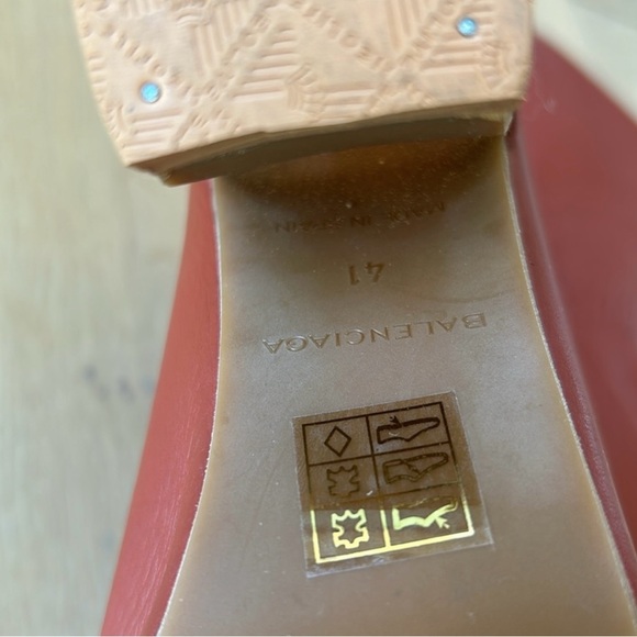 Balenciaga Brown Leather Slingback Platform Heels - Picture 12 of 14